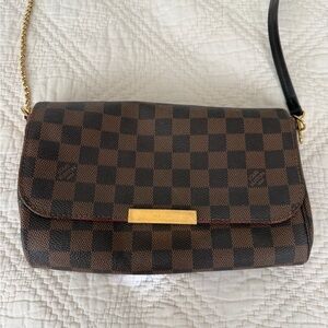 Louis Vuitton Brown Checkered Crossbody Bag